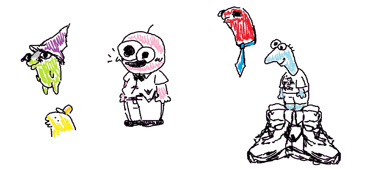 SillyWillyR's tweet photo. guess my favourite smiling friends character based off of this ms paint memory doodles of them #smilingfriends https://t.co/wsFBRW3qRZ