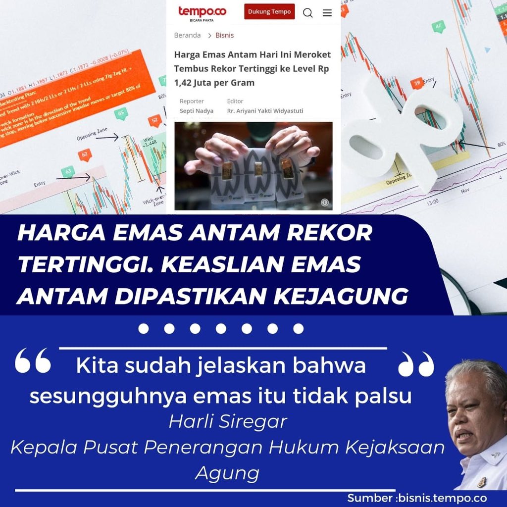 beritakekiniann's tweet photo. Harga Emas Antam Asli capai rekor tertinggi, sudah dipastikan keasliannya oleh Kejagung. Jangan ragu guys!

#news #Berita #EmasAntam #Antam #kejagung #emas #kejaksaanagung #kejagung  #beritaviral #kabarhariini

PSHT BEM SI himawari rasengan pesilat gantung wanda hara https://t.co/vCUUXS5mRH