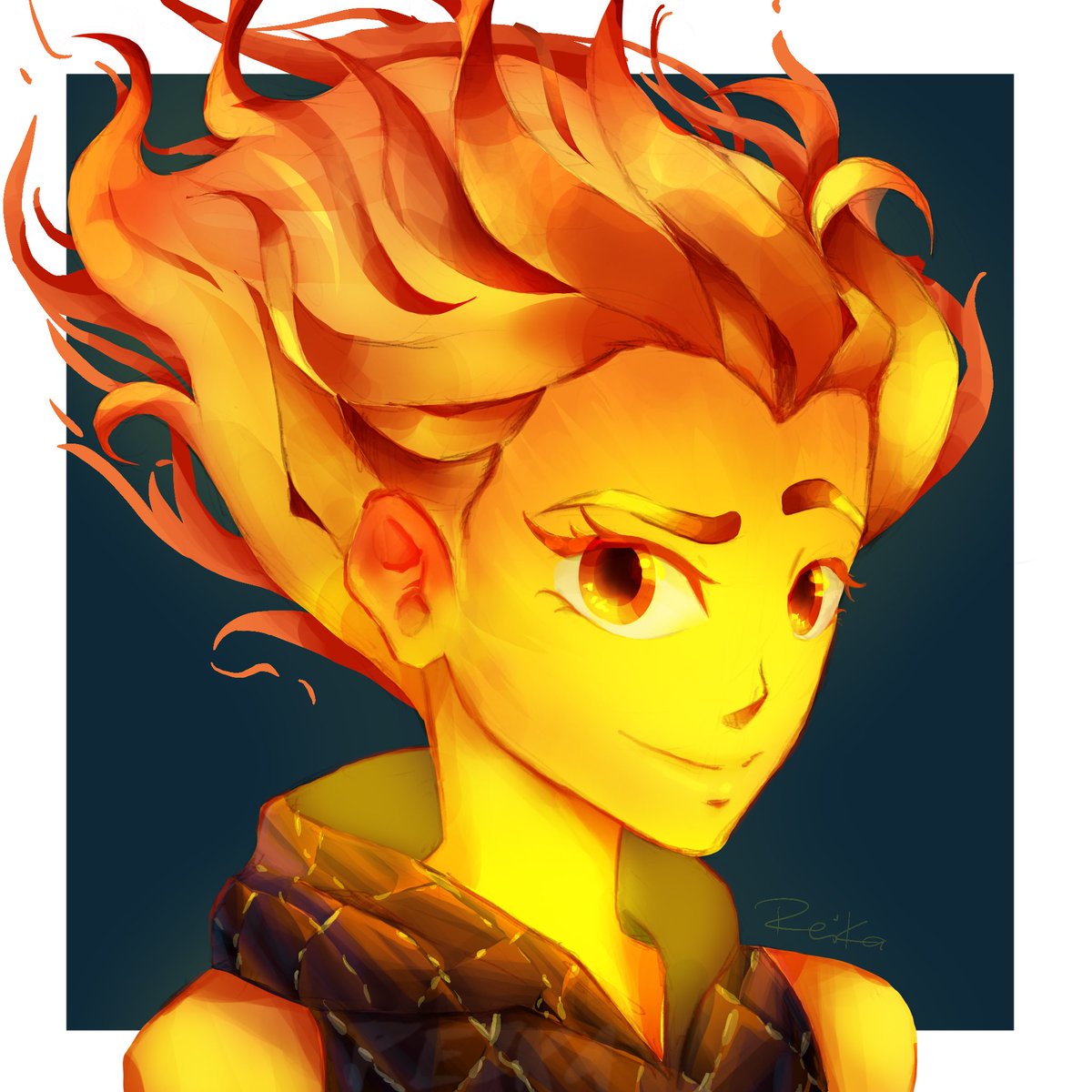ReiKawrr's tweet photo. And there she is, Emerald! 🔥

#digitalart #ElementalMovie #illustration #procreateart https://t.co/6pCNV4wCV2