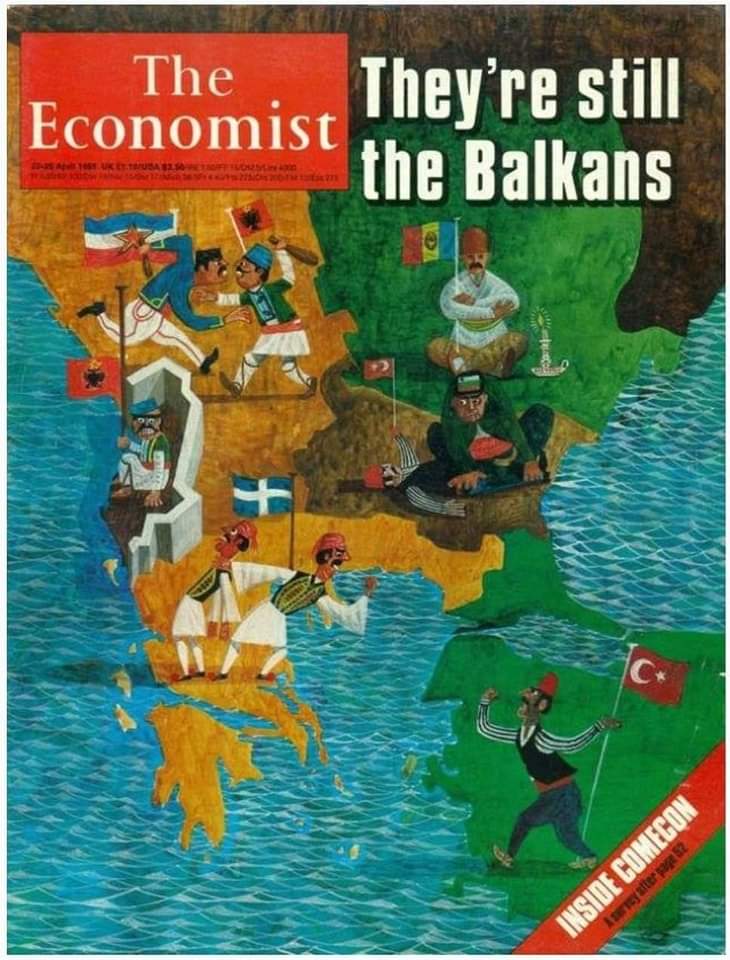 Al_Stoyanov's tweet photo. April 1985. Wonder what Balkan cover would @TheEconomist put today? https://t.co/49EXFrJVIq
