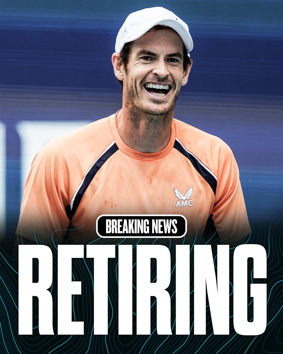 Breaking: Three-time Grand Slam champion Andy Murray has announced he will retire from tennis after the Paris Olympics, bringing an end to his 19-year career.
