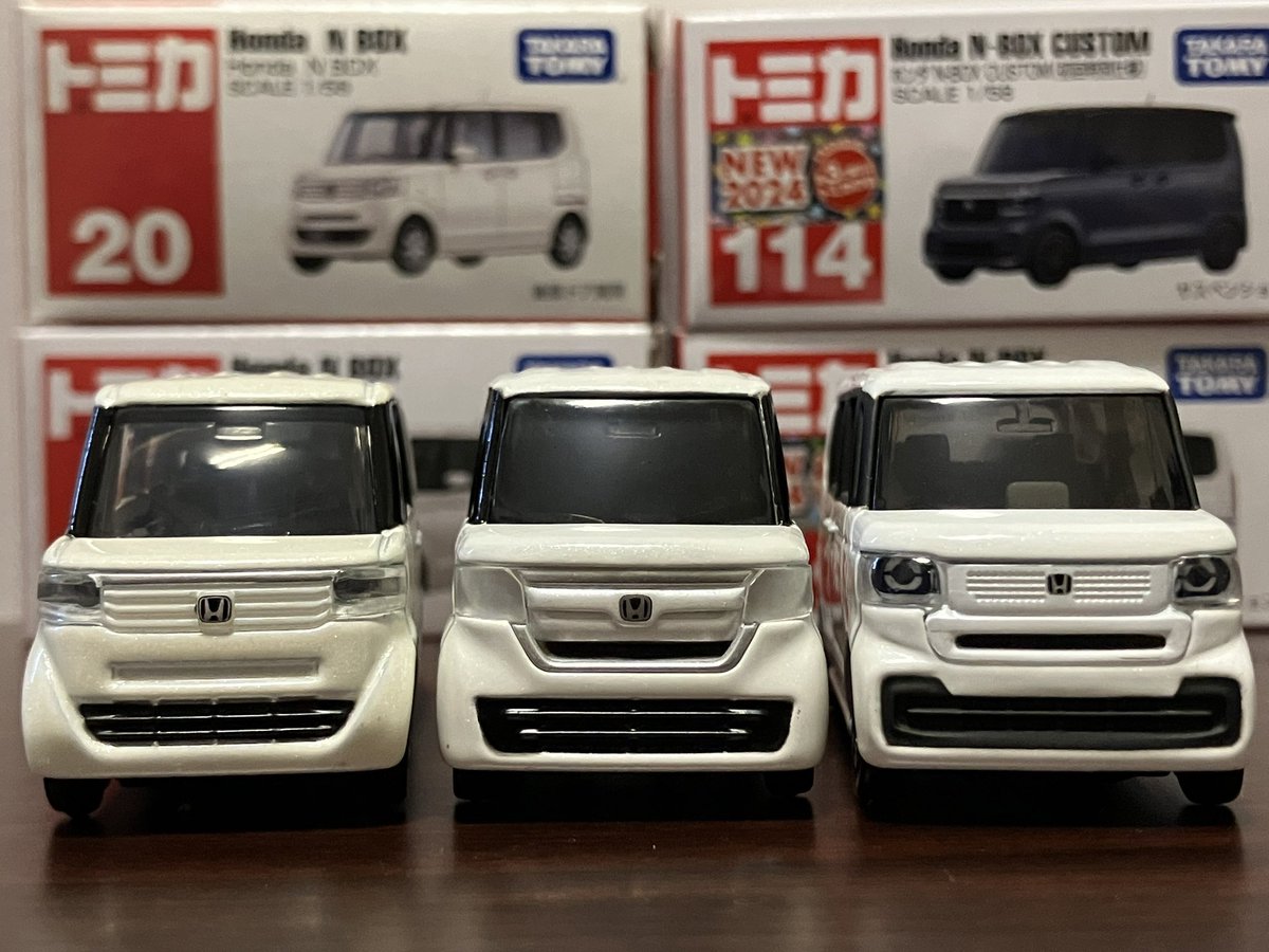 トミカ 歴代N-BOXを見てみよう〜！ 箱の車名が Honda N BOX ホンダ N