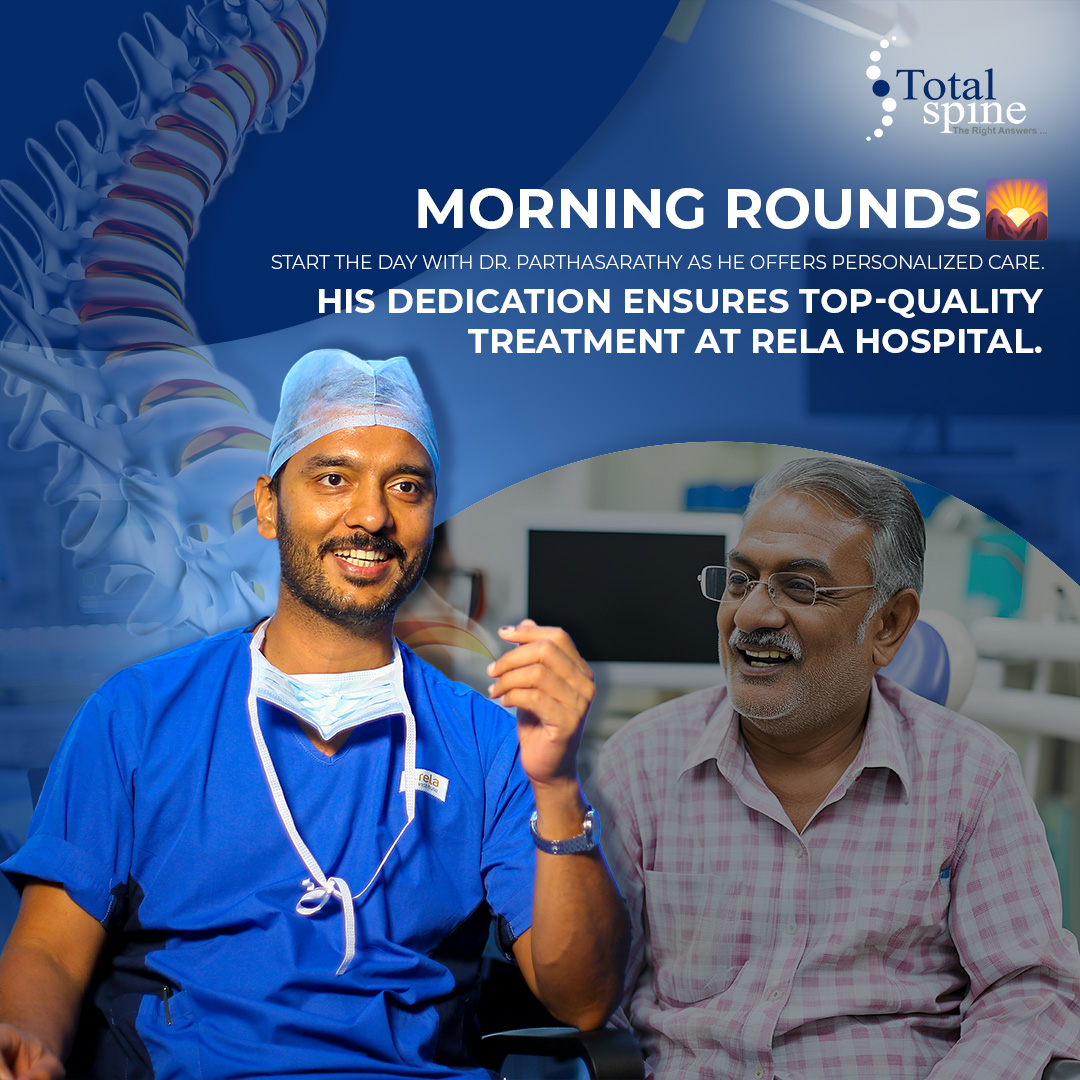 TotalSpine_in's tweet photo. 🔍 Behind the Scenes: Dr. Parthasarathy Srinivasan’s Day at Rela Hospital! 🏥👨‍⚕️ 

#SpineSurgery #ChennaiHealth #TotalSpine #RelaHospital #HealthcareExcellence https://t.co/eXzPyUtDph