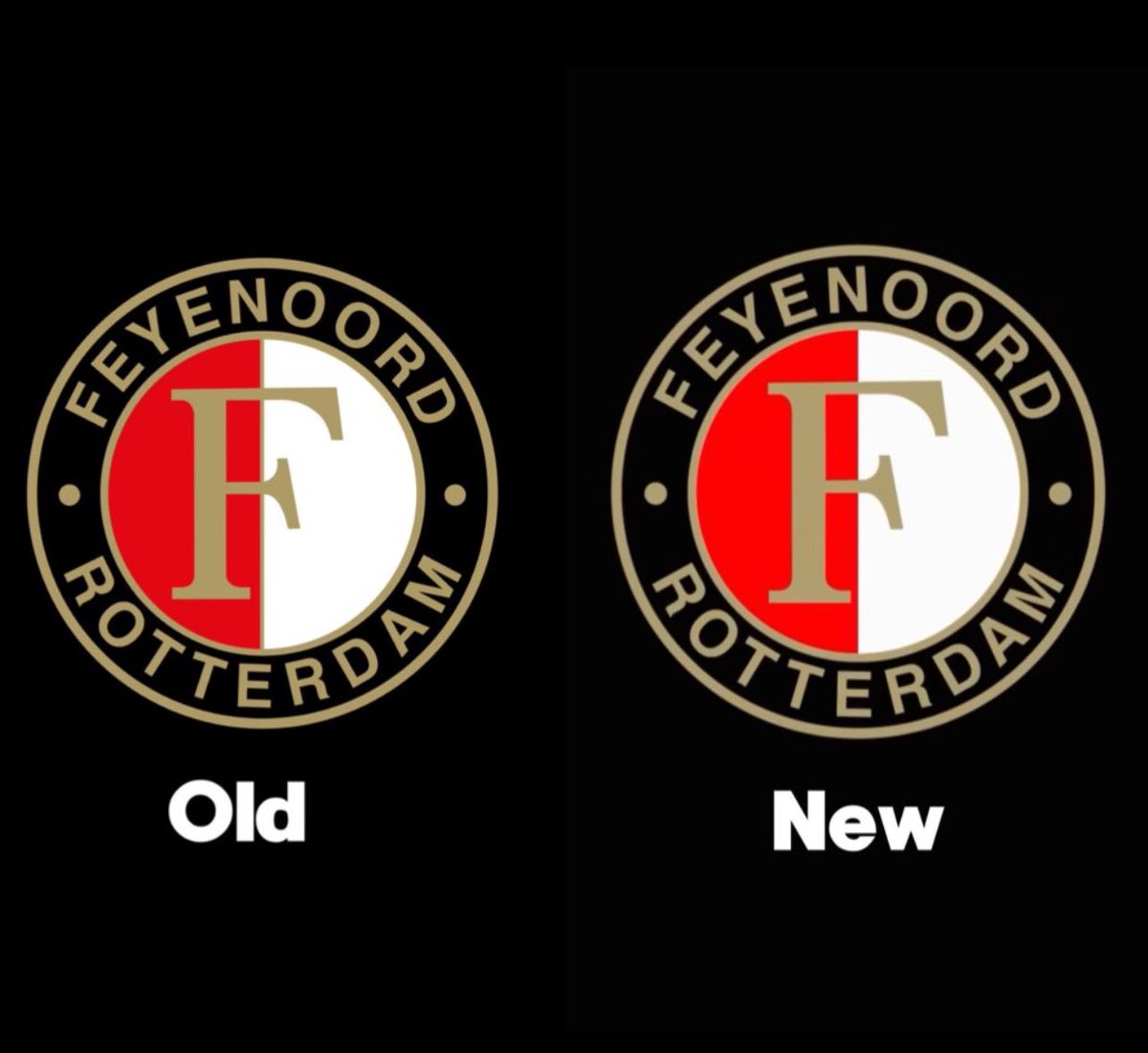 🚨Última hora 🚨

📌 El Feyenoord (club de Países Bajos 🇳🇱) a cambiando de escudo.