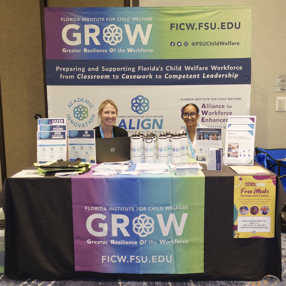 FSUChildWelfare's tweet photo. Our team is well represented at the #FCCConference this year!
Be sure to say hello at our booth to receive some free goodies and resources for child welfare professionals in Florida!
#RiseAndThrive #FLChildren #ChildWelfare #FICWGROW https://t.co/ODaeE2xreM