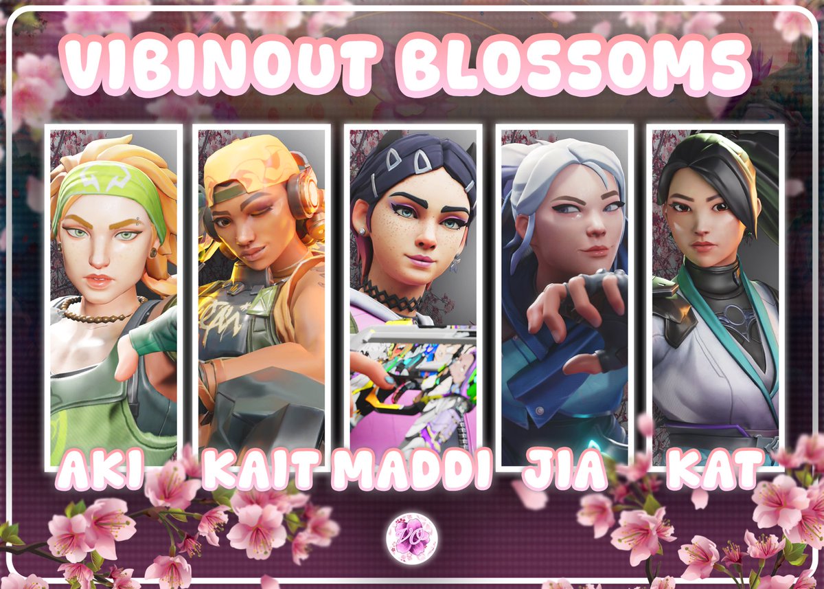 Introducing, VibinOut Blossoms! Your team competing today! We wish them a ton of luck and can't wait to watch the vibes be sky high! 
<a href="/jia_jayna/">jia</a> 
<a href="/Katnip0420/">Deftones Kitten</a> 
<a href="/akibirdy/">akibirdy</a> 
@Valixee_ 
<a href="/itsbuoy_/">kait 🪴</a>