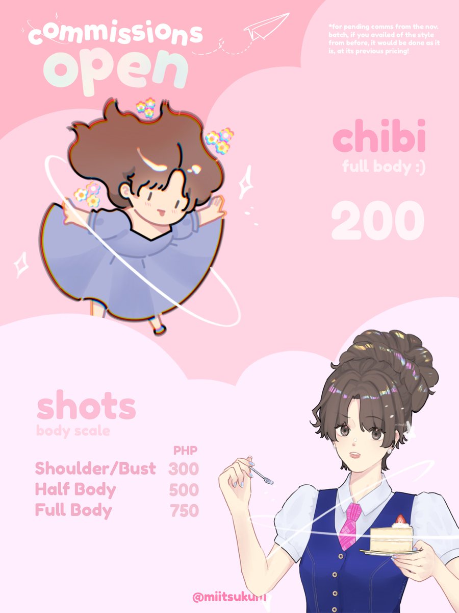 miitsukuni's tweet photo. 🍥 last call — july comms !

↳ will be open depending on workload, likely 3 - 5 will be accepted

feel free to dm if you’re interested 💌

🔖: #commissionsopen #commsopen #artph https://t.co/JaJhkACm9b