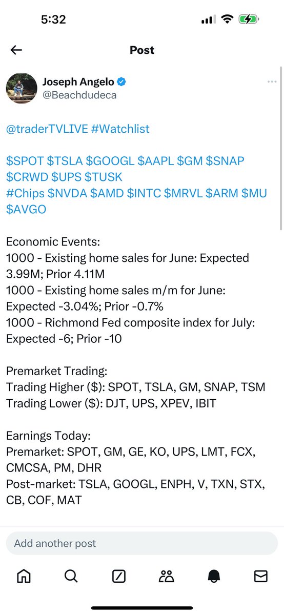 Beachdudeca's tweet photo. July 23 #Watchlist #MyFocus
$KOLD $YANG $TSLA $COIN
$SPXS $SOXS $SQQQ 🤔

$HCA $LMT $SPOT $DHR $PM $GM $SHW $MSCI $GE $SAP $ZION $CCK
$DNUT
💊 $MAIA

$NVDA $AMD $SMCI $MU
$AAPL $GOOGL $AMZN $META $MSFT
#COPX $AA $NEM $SLV $CCL $RCL

$UAA $RBLX $NXPI $PII $UPS $POAHY $MEDP $CMCSA https://t.co/7vDcAOmgdn