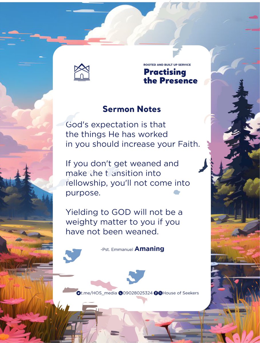 houseofseekers_'s tweet photo. More on how to Practice the Presence
#houseofseekers #RootedandBuiltupservice #PractisingthePresence https://t.co/fwcernKwP3