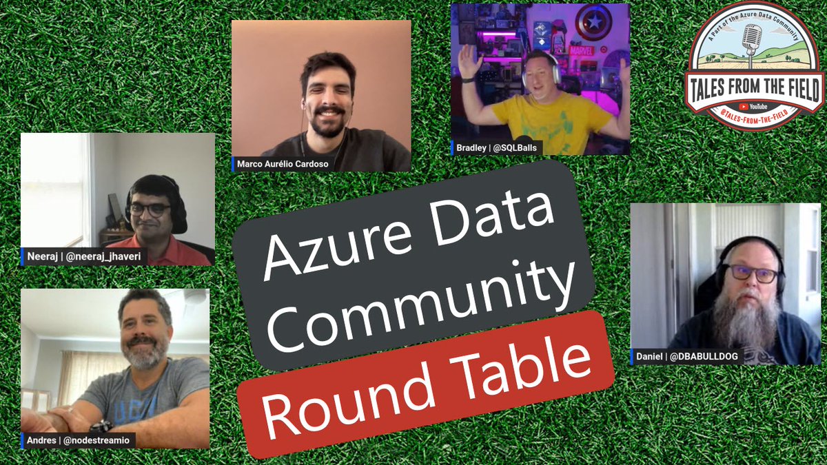 TalesftField's tweet image. We are LIVE today in just over an hour with the #AzureDataCommunity Round Table, plus the team is ready to take your questions!
Link: youtube.com/live/3wQeegQCv…
cc @SQLBalls @neeraj_jhaveri @DBABullDog @JoshLuedeman @BradleySchacht @nodestreamio @macardoso95