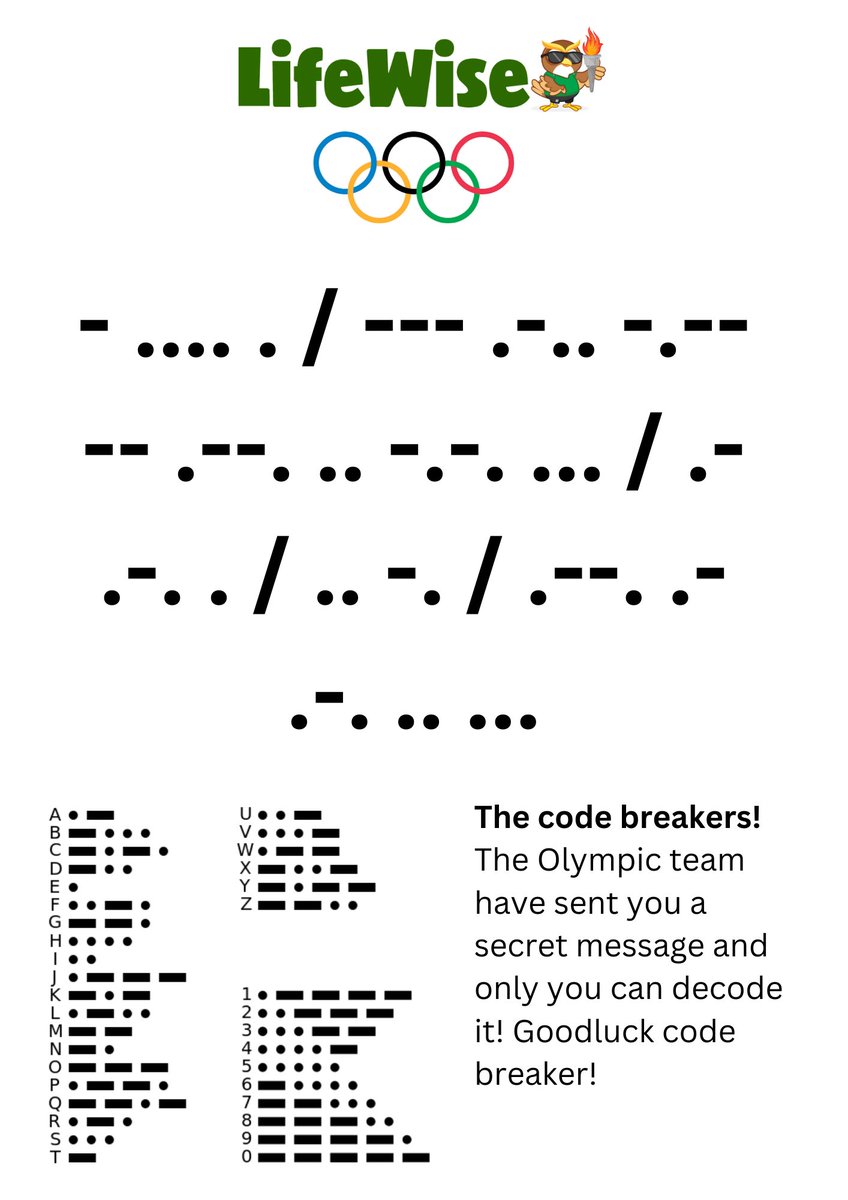 Olympic code breaker! Download and have a go 😃