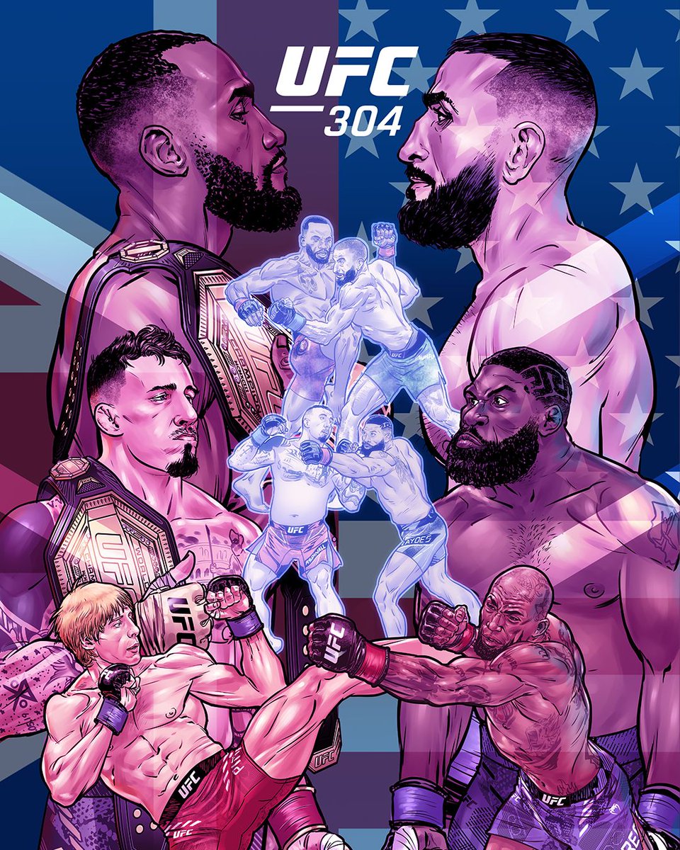 UFCEurope's tweet photo. Your #UFC304 𝐀𝐫𝐭𝐢𝐬𝐭 𝐒𝐞𝐫𝐢𝐞𝐬 is here! 🇬🇧 🇺🇸

Check it out now via @ufcstore!

🎨 @Scott_Cohn_Art https://t.co/29ftlnCGY4