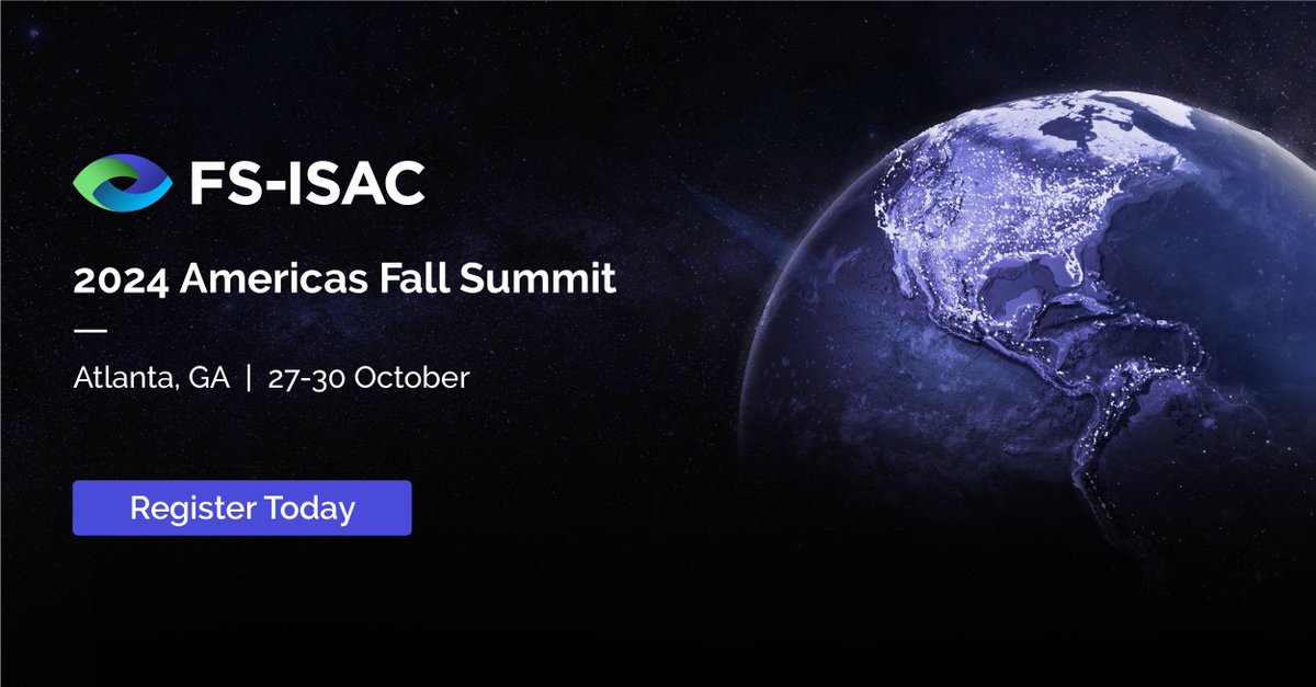 FSISAC's tweet photo. Join us at the 2024 Americas Fall Summit in Atlanta, GA this October! We'll be hosting a half-day, in-person Tabletop exercise focused on "Artificial Intelligence Impacts on Markets and Public Confidence" on 27 October. Book now: https://t.co/eaf1uJpzCC #FSISACSummit #AI https://t.co/MGVO7oHvm2