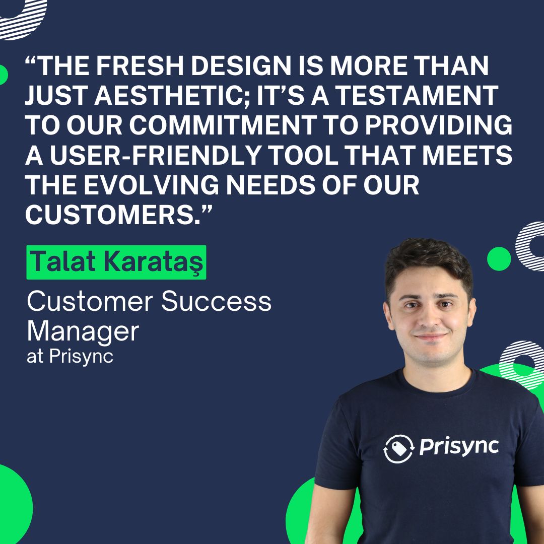 PrisyncCom's tweet photo. Our Customer Success Manager, Talat Karatas, shared our customers' excitement and praises about the new improvements! 💪🏆

Read more from our blog post:
https://t.co/IqA7FqtKdr

#Ecommerce #TechUpdate #ShopifyApp #DynamicPricing #Prisync #PricingTool https://t.co/6HUuBggqil