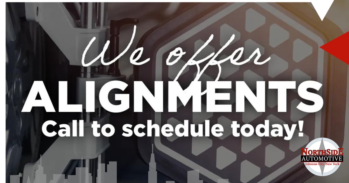 NorthsideAutoJC's tweet image. Poor alignment can cause your tires to wear unevenly or even prematurely, ask us about our alignment services.    📞(607) 238-1811  🌐nsautorepair.com