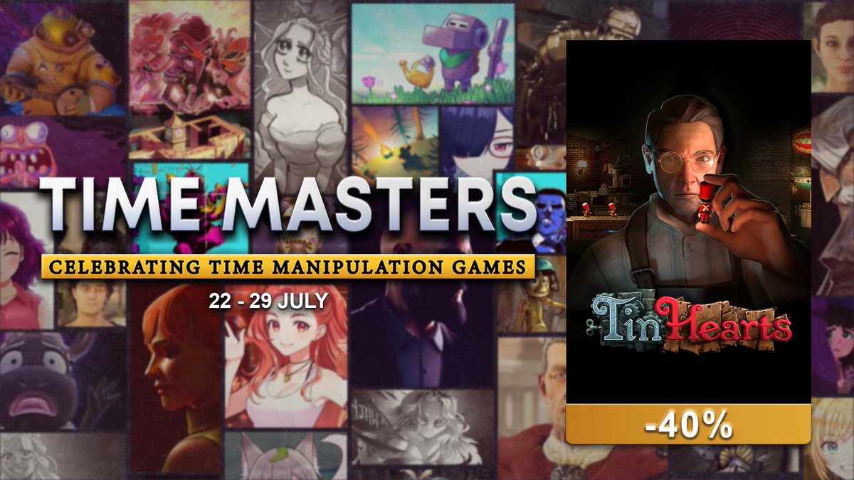 "A man who dares to waste one hour of time has not discovered the value of life.”
Charles Darwin

Tin Hearts brings its immersive narrative puzzle adventure to the #TimeMasters Festival on Steam.

Save 40% until July the 29th 🕰️

🥁: s.team/a/1831700

#IndieGame