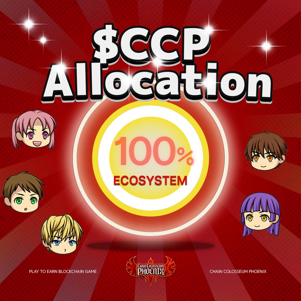 ChainColosseum_'s tweet photo. We have always said that our focus has been players EARNING in the game.

So, we want to announce that 100% of the $CCP token will be for the Community.

4.8 million USD fueling the Colosseum battlefield! https://t.co/xbFyQfpiue