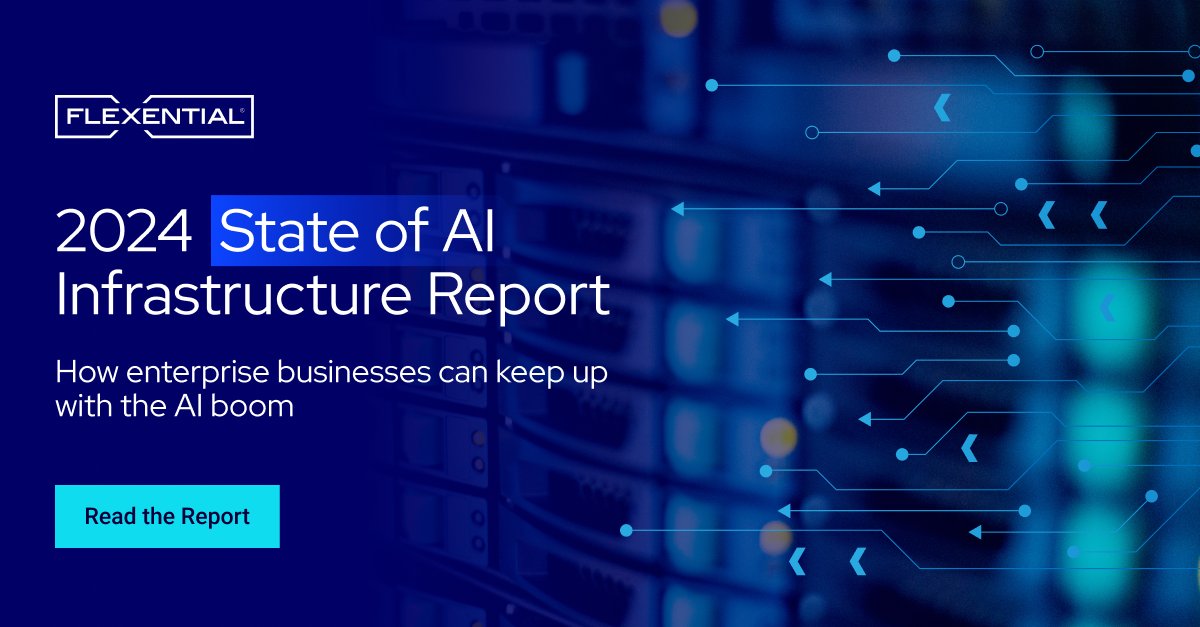 flexential's tweet image. We are pleased to announce the release of the Flexential 2024 State of AI Infrastructure Report. This report, based on a survey of 350 IT leaders, highlights critical insights and trends in AI infrastructure investments and challenges.

Learn more: ow.ly/WakI50SHRcK