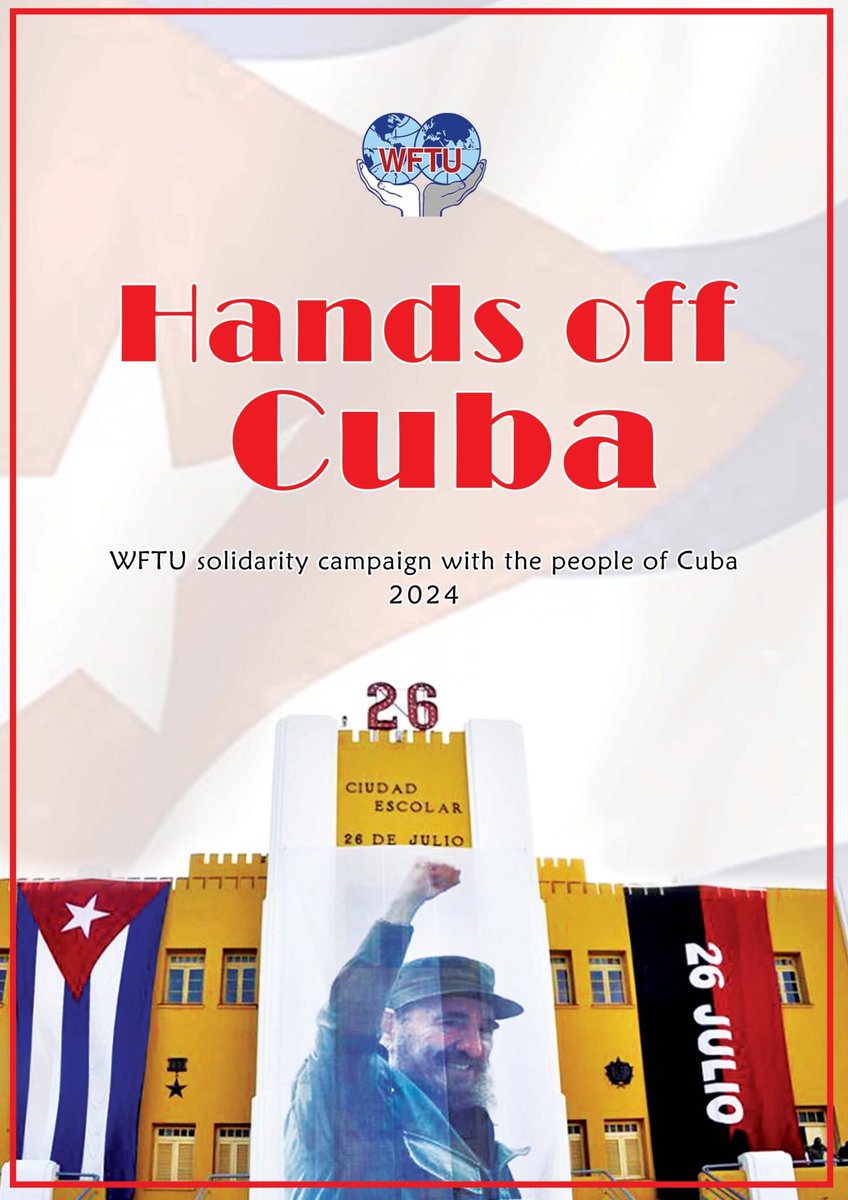 _cosatu's tweet photo. #HandsoffCuba! WFTU solidarity campaign with the people of #Cuba!
@EmbassyCubaZA @AJEnglish @POTUS https://t.co/gRY0RdiZnO https://t.co/72WC1rtCB7