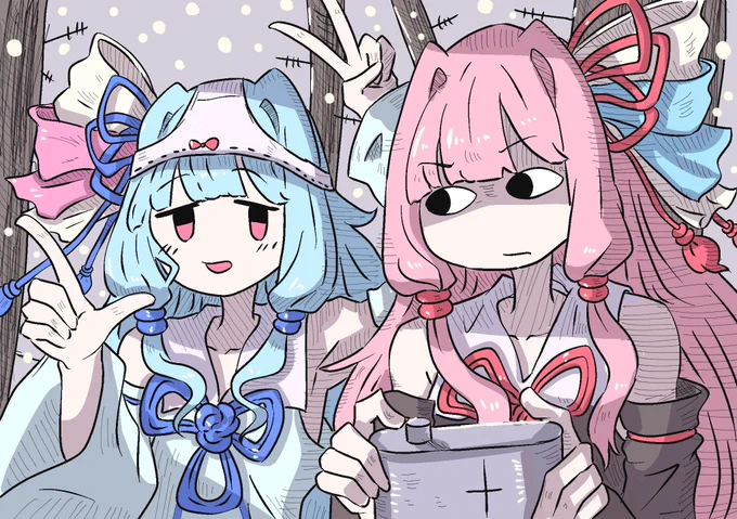 終末姉妹シリーズ描いてて、とても楽しい。特に③と④は自分の力を発揮できたと思う 
