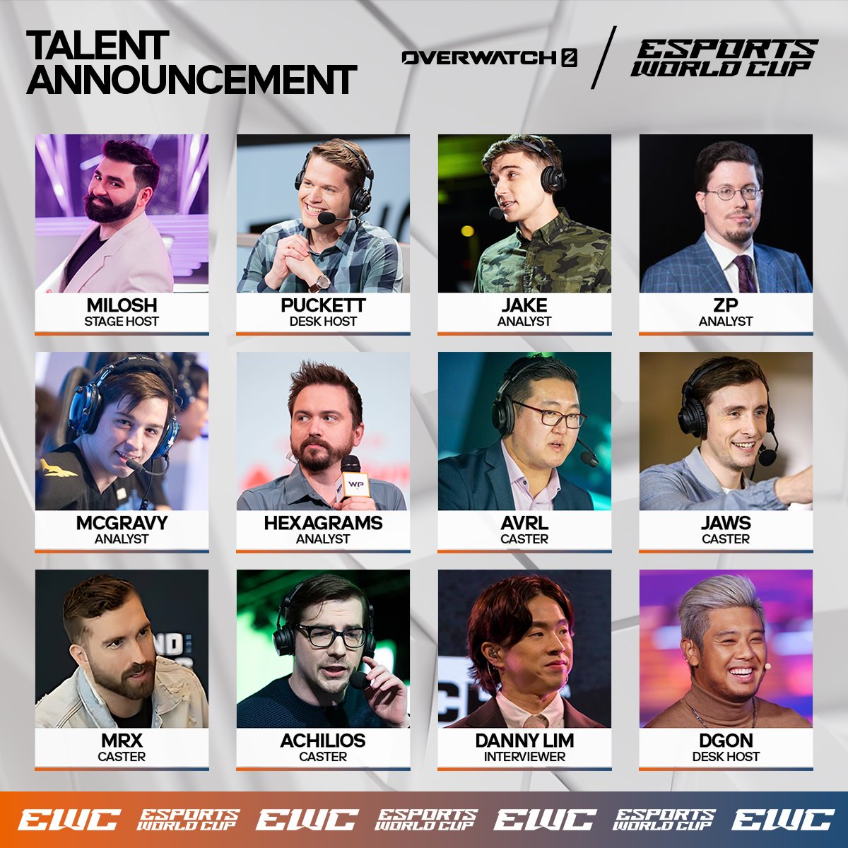 A warm welcome goes to our #Overwatch2 talent who are joining us this week in Riyadh for the #EsportsWorldCup!

Can't wait to see them shine on stream! 🫶
