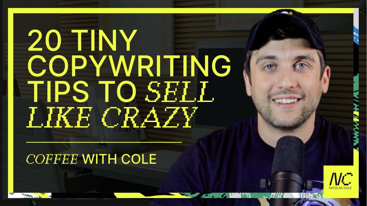 My words have generated over $10,000,000 in revenue.

The secret?

Copywriting.

This is one of the most valuable skills you can build as a writer.

In my latest Coffee with Cole podcast, I share 20 copywriting tips every writer should hang on their wall: tapthe.link/cg9CqVa2C