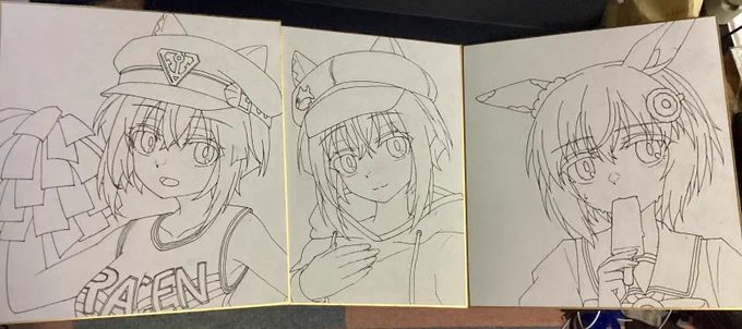 色紙の線画できた 