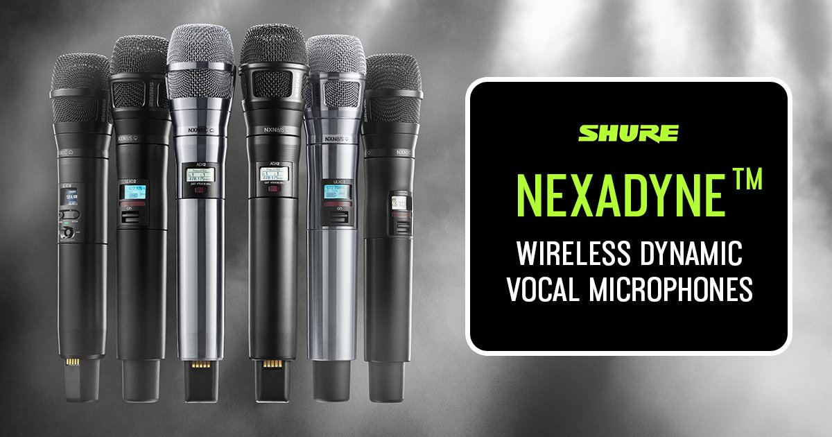 richarddeanasc's tweet photo. Nexadyne wireless capsules are now available on all of your favorite #Shure wireless series transmitters. Complete #Nexadyne #wirelesssystems are available in the SLX-D series. To find out all of the available wireless transmitters visit here: https://t.co/IZo8OwVXmi https://t.co/DGsqisdXwW