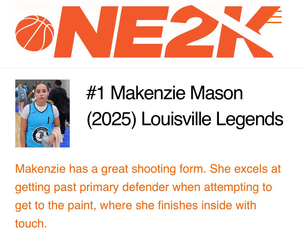 LvilleLegendGBB's tweet photo. 2025 Makenzie Mason  (@makenziemason11 ) received a write up from @NE2KHoops during the @Ohio_Basketball National Championship 🧱X🧱 #WeMadeUs

@alyxwhite_ @PGHAkeem @PGHIndiana @KyPrephoops @coachbeckett  @riseupsports1 @JHS_GBB https://t.co/tzxwdigOMi