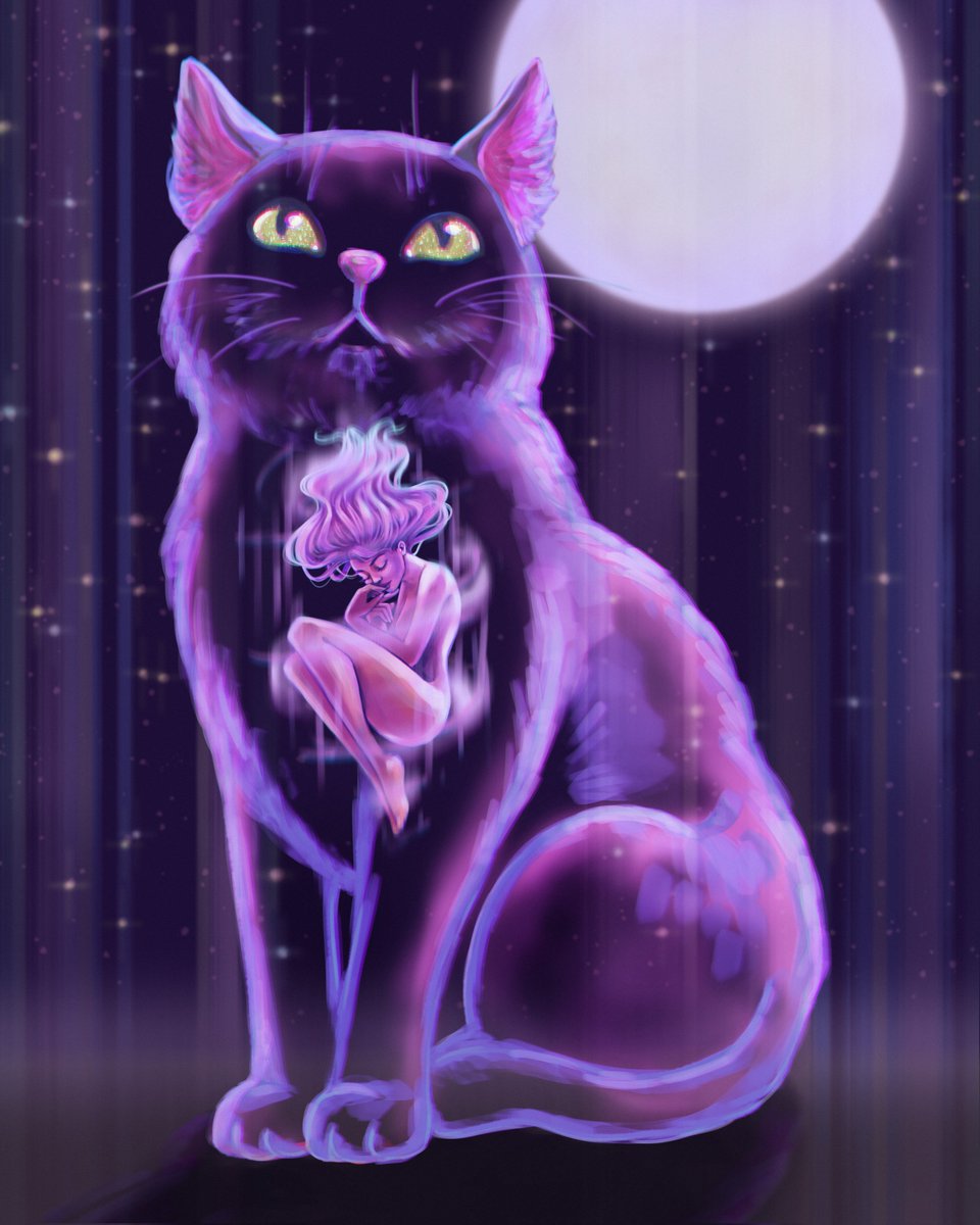 Uniqiana's tweet image. GM fam! ☀️🍀☕️
Happy Tuesday! 😊

Here's my new drop for #TEZOSTUESDAY!

💜 A Cat Dream 💜