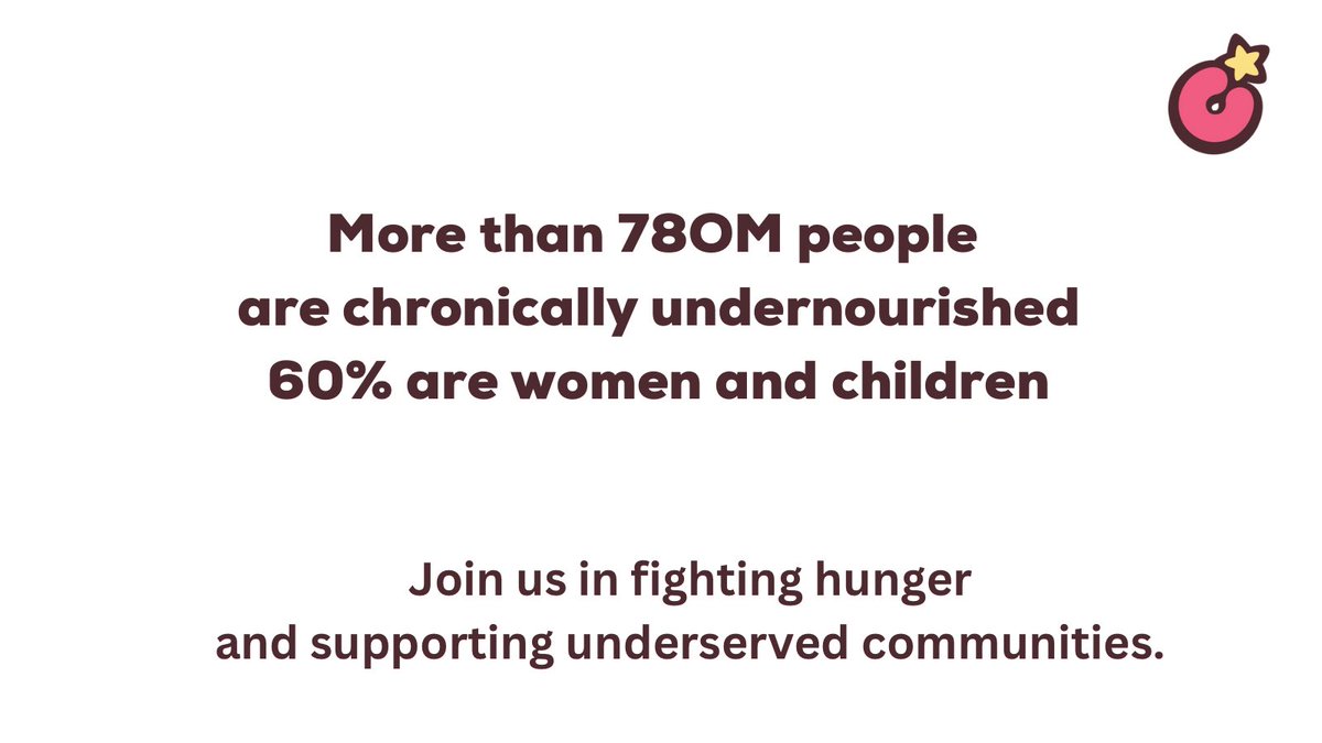 Happy Tuesday, Cutie Pies fam. 🌟 Did you know that more than 780 million people are chronically undernourished, and 60% of them are women and children? We’re on a mission to help change that.

🚨 Don’t miss it! Our “Cutest Emoji” giveaway is closing soon. 🍰✨ Two $50 prizes up