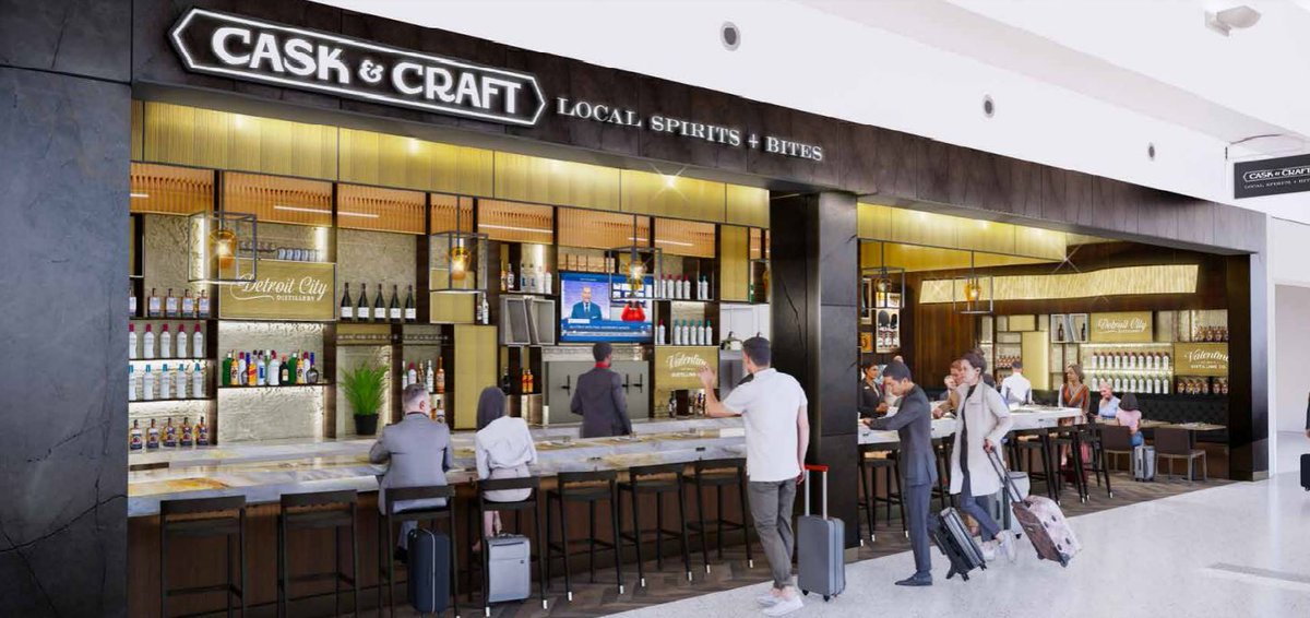 DTWeetin's tweet photo. ICYMI: New shops, restaurants and video game lounges are coming to DTW!
Here's a sneak peek at a few...
More info: https://t.co/x5ZNs0PgDM
#flyDTW https://t.co/CCO0eG6hNw