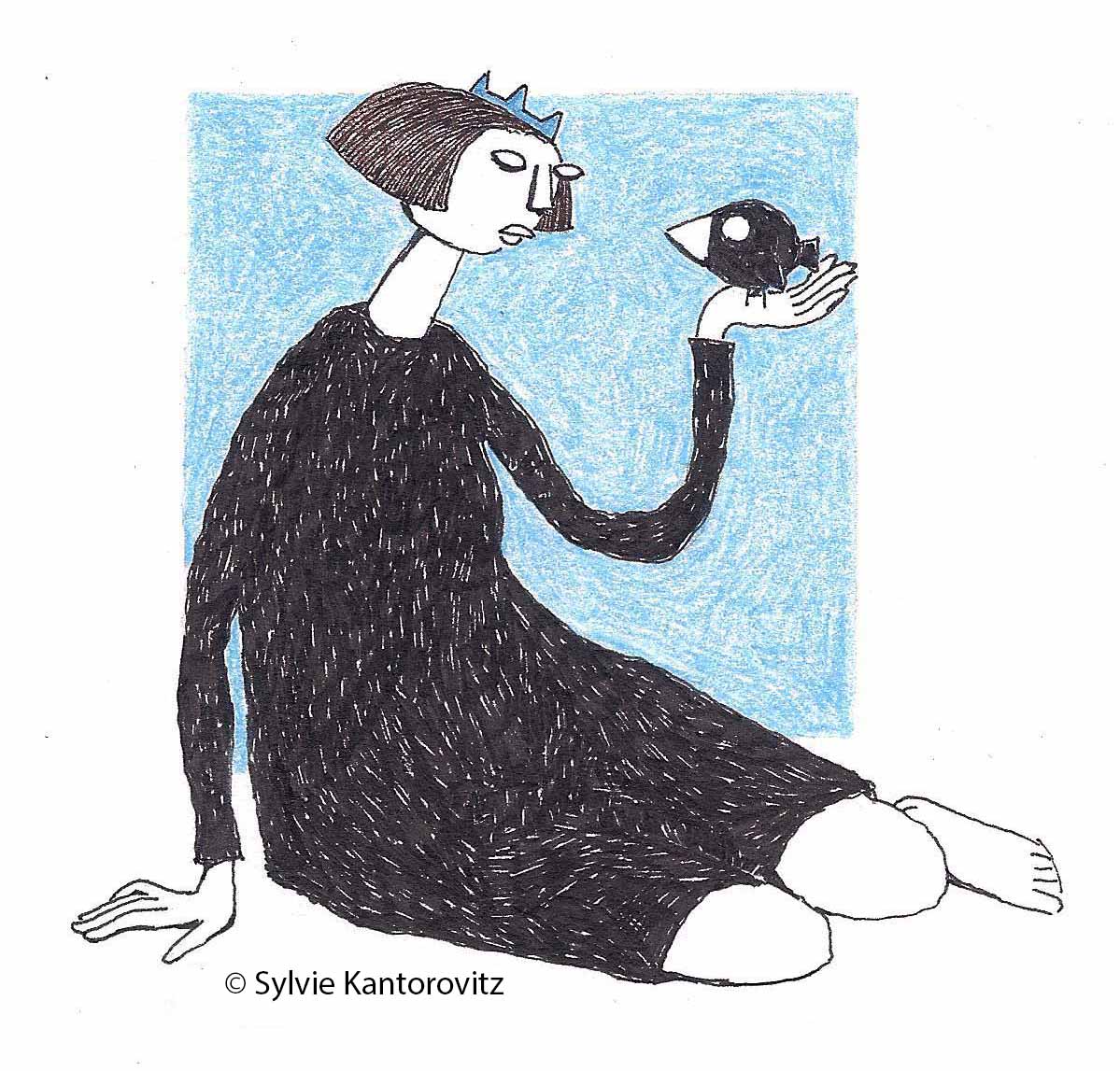 SylvieKant's tweet image. A little visitor from the past.
#fromthedrawingtable  #queen  #bird  #visit