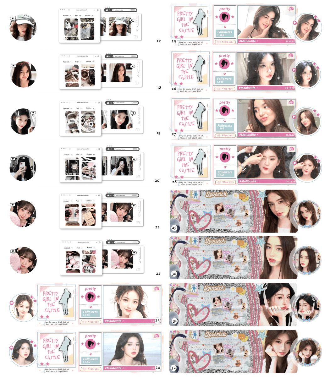 moohchi's tweet photo. help repost pls? thankyou! 🍒

haloo! aku ada clearance sale 32 layout ini 1,5k/each ya, payment bisa via qris.
yg minat boleh lgsg dm aku nomornya ya guys, met jajank 💌💅🏻

#zonauang https://t.co/UvQMpDIXYS