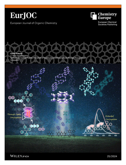 EurJOC's tweet photo. #OnTheCover Cover Feature: Synthesis and Optical Property Modulation of Substituted [2.2]Paracylophanes through Through-Space Conjugation by Sandeep More and co-workers (@ICTMumbai1933)https://t.co/VxzZJ3i49x https://t.co/3rMuiJltyd https://t.co/uad7549tbS