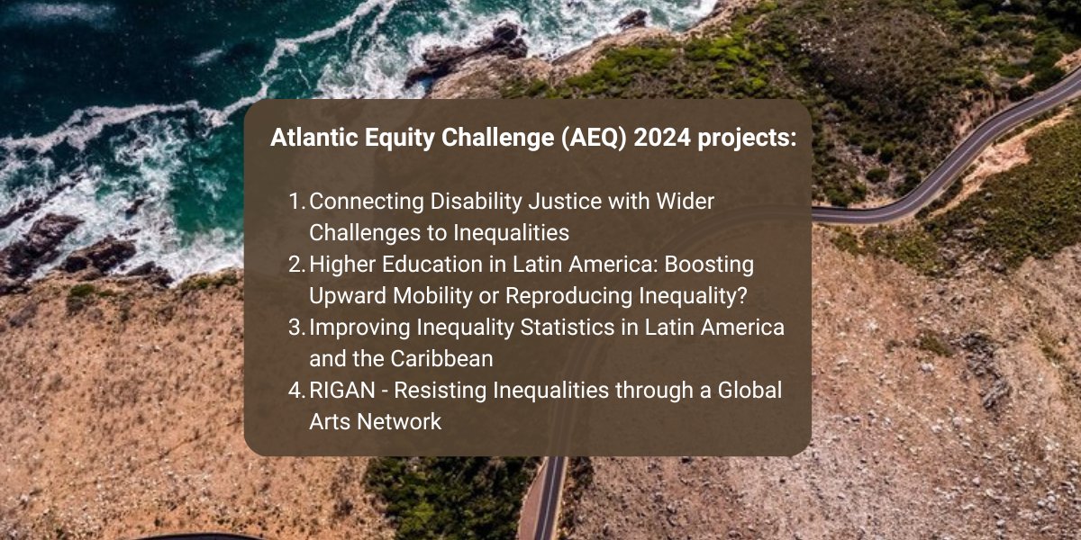 We are excited to announce the four innovative projects focusing on inequalities across the world that have been awarded funding as part of the second round of our Atlantic Equity Challenge (AEQ) research grant!🏆

Learn more: afsee.atlanticfellows.lse.ac.uk/news/afsee-ann…