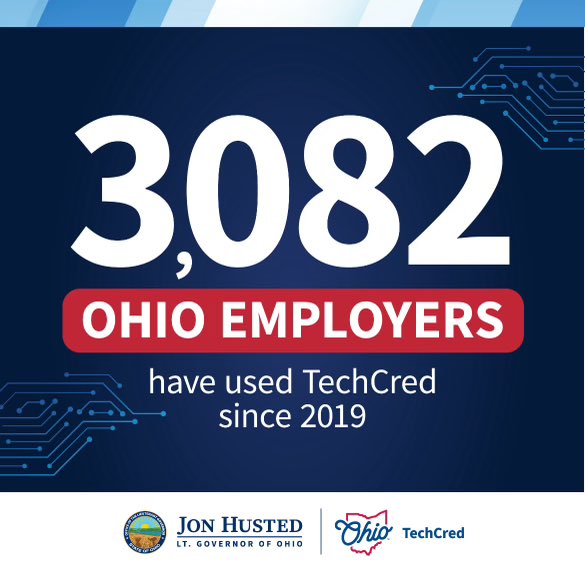 💡Lt. Governor <a href="/JonHusted/">Jon Husted</a> created the #TechCred program to help Ohio employers get the tech-talent they need, in any industry. 

💪Since the program’s launch, over 3,000 Ohio employers have used it to upskill their employees. 

✅Apply today at TechCred.Ohio.gov