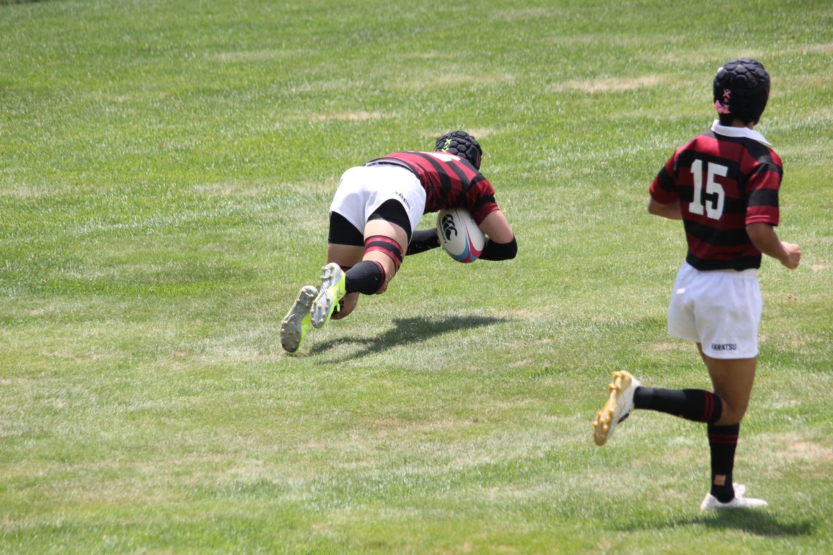 本日、7月23日に全国7人制ラグビー大会の2日目の試合が行われ、尾道高校、コザ高校と対戦しました。尾道26-26（抽選により敗戦）、コザ 34-0 勝利という結果でした。明日の光泉カトリック高校との試合も応援よろしくお願いします。