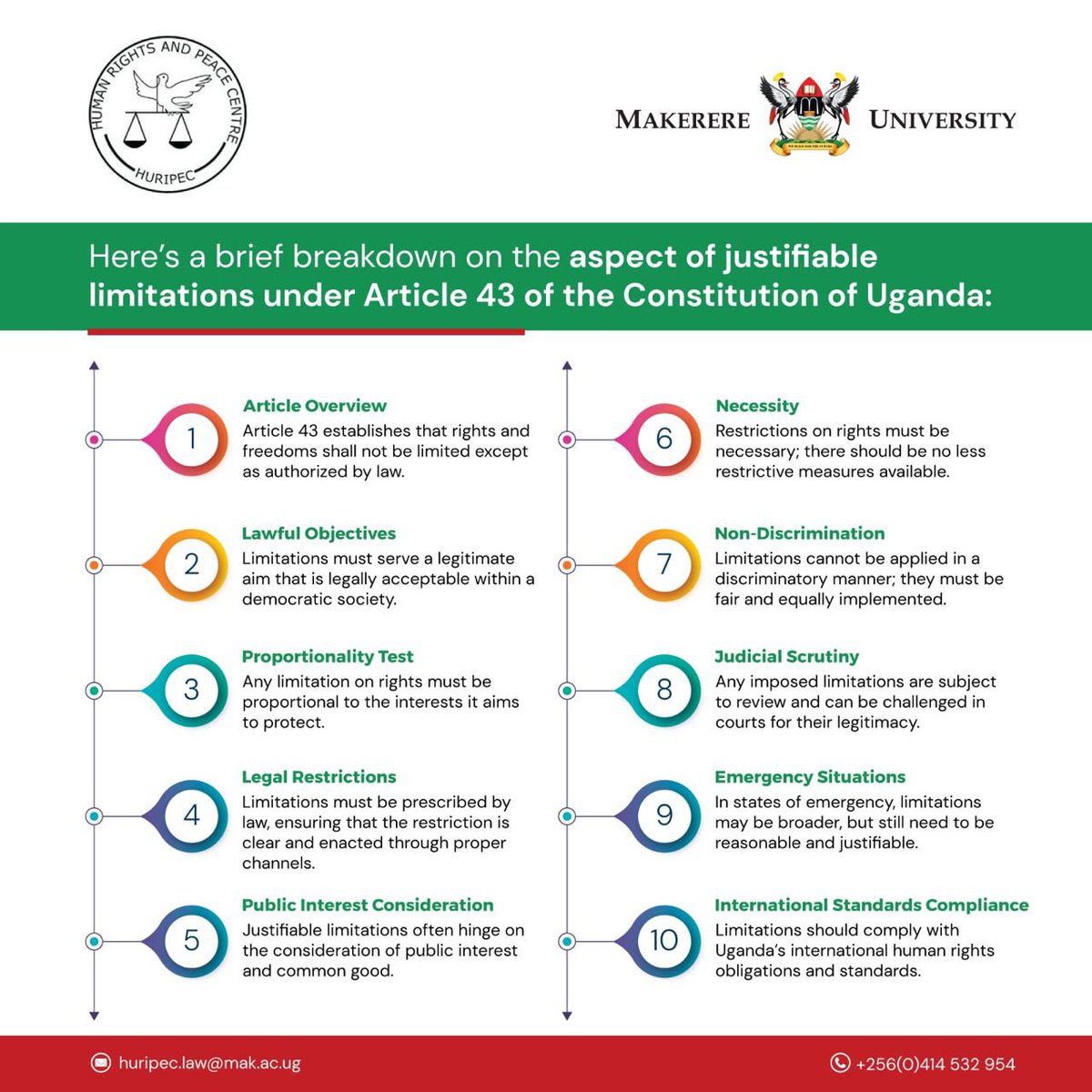 bkabumba's tweet photo. Ignore the misinformation from @UHRC_UGANDA and @GCICUganda 

This is the accurate position of the 1995 Constitution on the limitation of rights.

#March2Parliament https://t.co/R61T2YGVKg