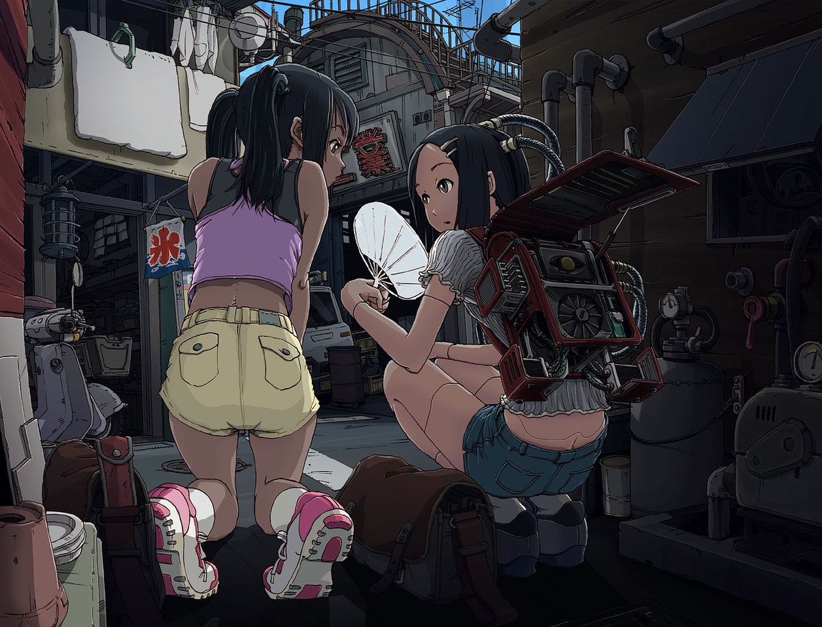 「この2作は学校の帰りと友達に家に寄ってもらって冷たいものをふるまうという連作 #」|sukabuのイラスト