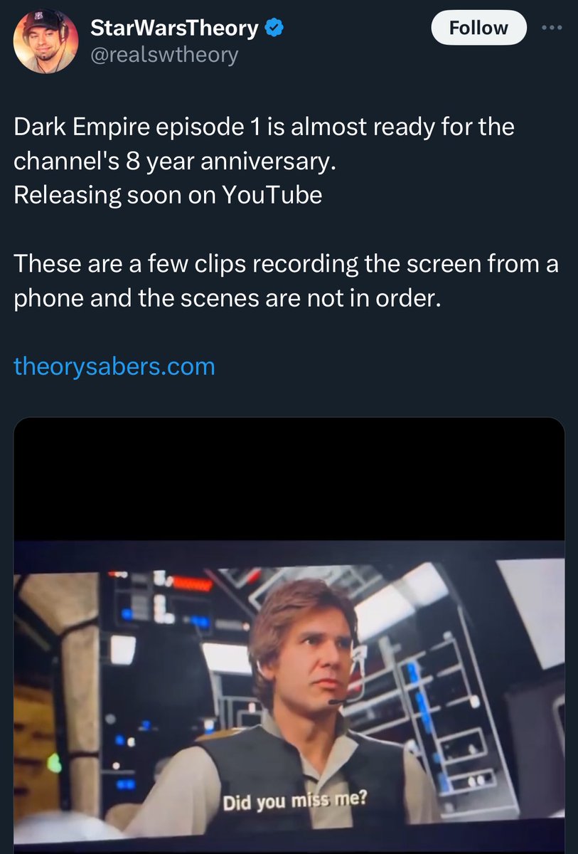 brookstweetz's tweet photo. SWT has attacked The Acolyte at every turn only to produce AI slop as his version of “real Star Wars”.

You can’t make this shit up. https://t.co/Ye24likYMp
