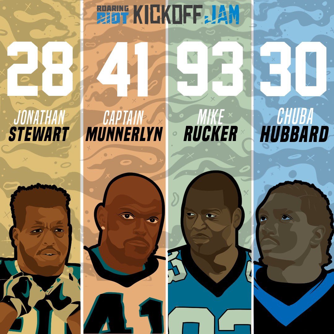 roaringriot's tweet photo. Stoked to announce our Lineup of #Panthers Legends who will be at this years #KickoffJam!
Get autographs & take selfies w/ your favorite Panthers plus hear All Day Live Music from incredible bands like Moon Taxi, The Nude Party, Simplified and MORE!
🎟️: https://t.co/a3SeBRthSI https://t.co/mH0HRio7hY