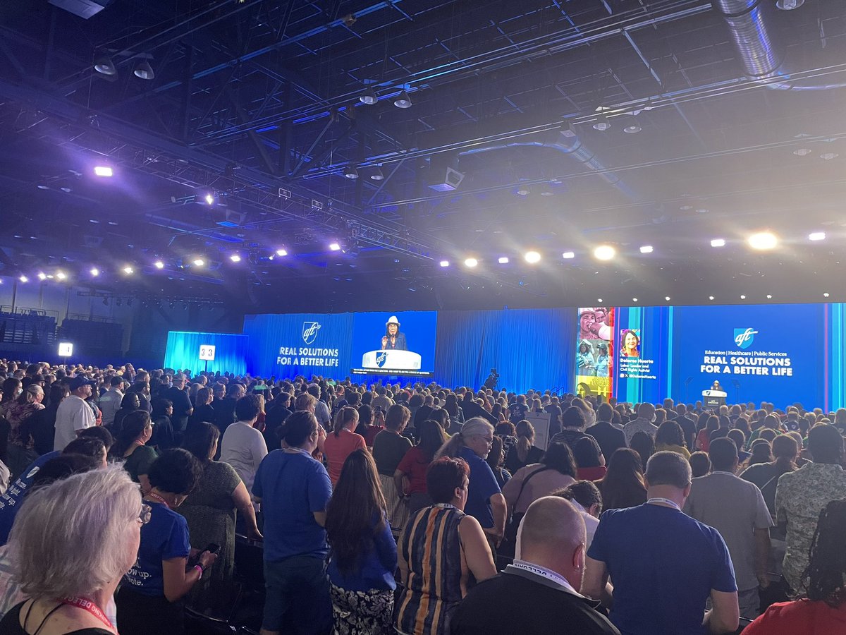 The day 1 crowd at the convention is ready for business! #RealSolutions #AFTPC24 <a href="/AFTunion/">AFT</a> er