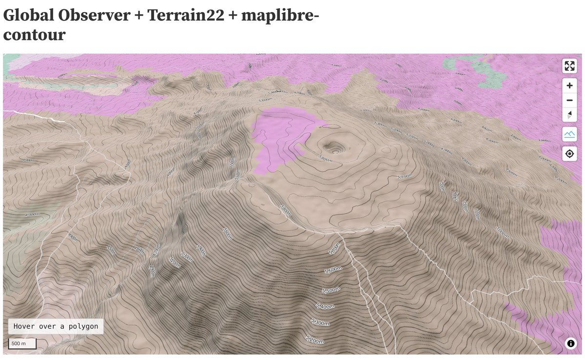 hfu (@_hfu_) on Twitter photo Added global contour line support to #Terrain22 using <a href="/maplibre/">MapLibre</a>-contour (thx to <a href="/smellman/">Taro Matsuzawa aka. 組長</a>). observablehq.com/d/15509f3ef76b… DYK how to use WEBP terrain tiles in (<a href="/source_coop/">Source Cooperative</a>-hosted) <a href="/protomaps/">Protomaps https://bsky.app/profile/protomaps.com</a> #PMTiles with maplibre-contour? This version uses terrarium instead. Added global contour line support to #Terrain22 using <a href="/maplibre/">MapLibre</a>-contour (thx to <a href="/smellman/">Taro Matsuzawa aka. 組長</a>). observablehq.com/d/15509f3ef76b… DYK how to use WEBP terrain tiles in (<a href="/source_coop/">Source Cooperative</a>-hosted) <a href="/protomaps/">Protomaps https://bsky.app/profile/protomaps.com</a> #PMTiles with maplibre-contour? This version uses terrarium instead.