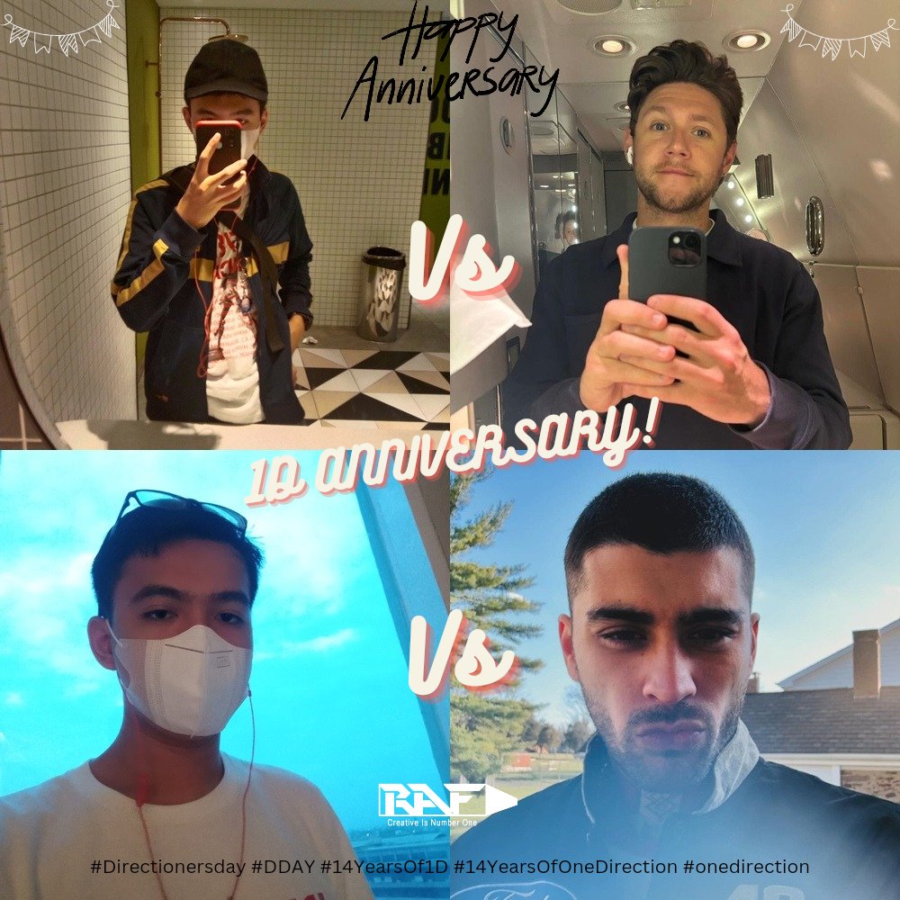 RAFGundam's tweet photo. Anniversary 1D...Especially for you Zayn and Niall (Me vs. Niall and Zayn)
.
.
.
{#14YearsOf1D #14YearsOfOneDirection #DirectionersDay #OneDirection #1DWeek #dday } https://t.co/SqJnT1Qiwp