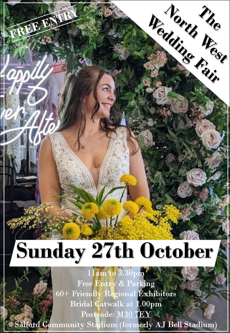 Tyingtheknotorg's tweet photo. The North West Wedding Fair - Sunday 27th October 2024

The North's biggest FREE wedding fair!

view more info at: 
https://t.co/M6YraX5mKk

#northwestwedding #lancashirewedding #manchesterwedding #cheshirewedding  #northwestweddingshow #lancashireweddingshow https://t.co/2b9srd11Eq