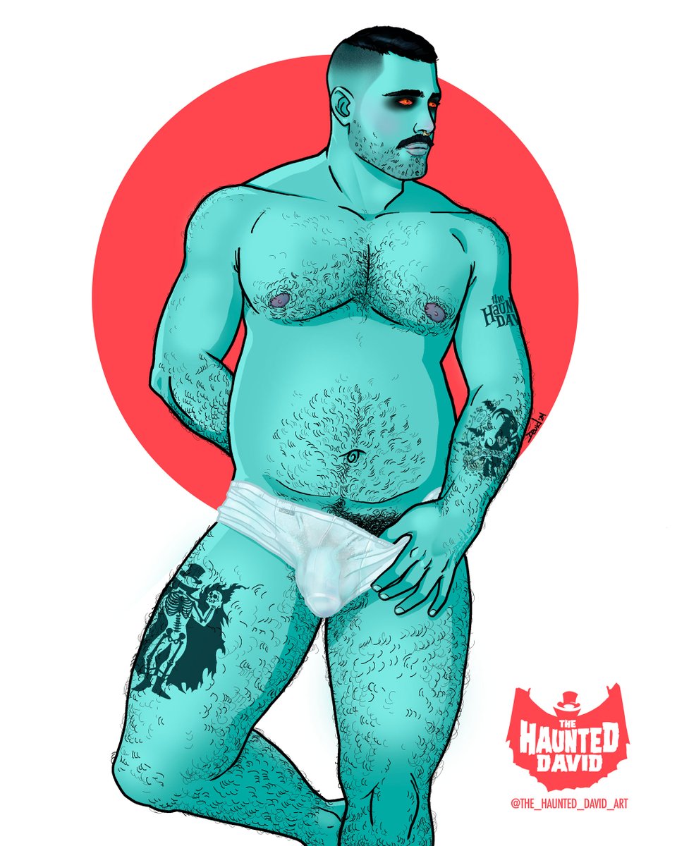 The_Haunted_D's tweet photo. Companion piece.
#haunteddavidart #beefcake #queerart #spookyboy #whitebriefs #queerartist #mustache #artegay #gaypinup https://t.co/shJugQtssu