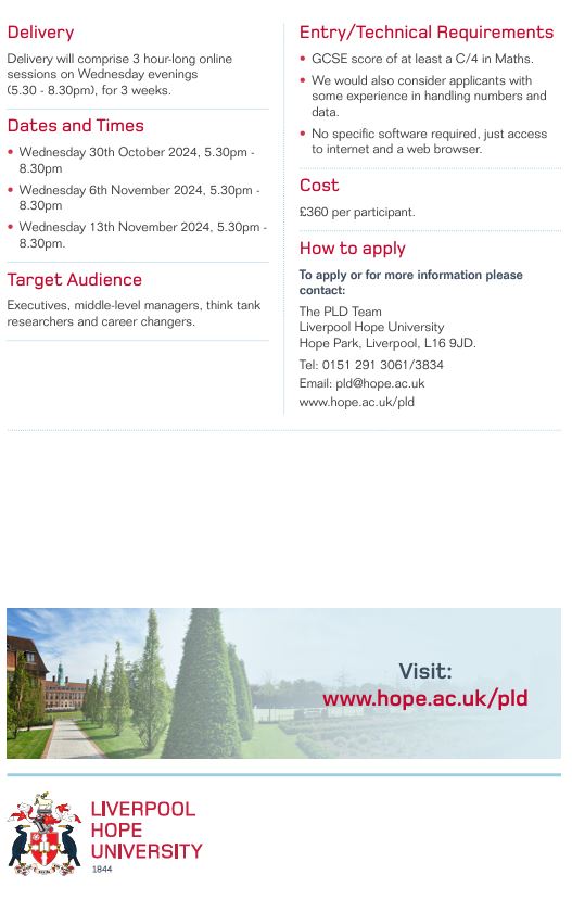 Unlock and Embrace your data potential with Machine Learning: Stay ahead of the curve. Starting October 2024 #LHUBusinessuk #LiverpoolHope #DataAnalysis #2024