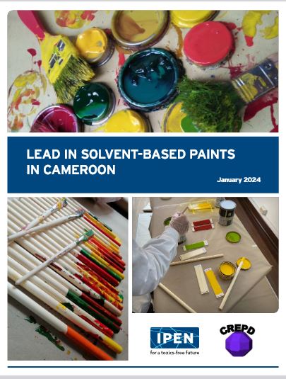 NATIONAL REPORT: LEAD IN SOLVENT-BASED PAINTS IN CAMEROON - January 2024

"The younger the child, the more harmful lead can be, and children with nutritional deficiencies absorb ingested lead at an increased rate..."
Full report crepdcm.com
<a href="/kuepouo/">CREPD</a>  <a href="/jvecmr/">JVE Cameroun</a>