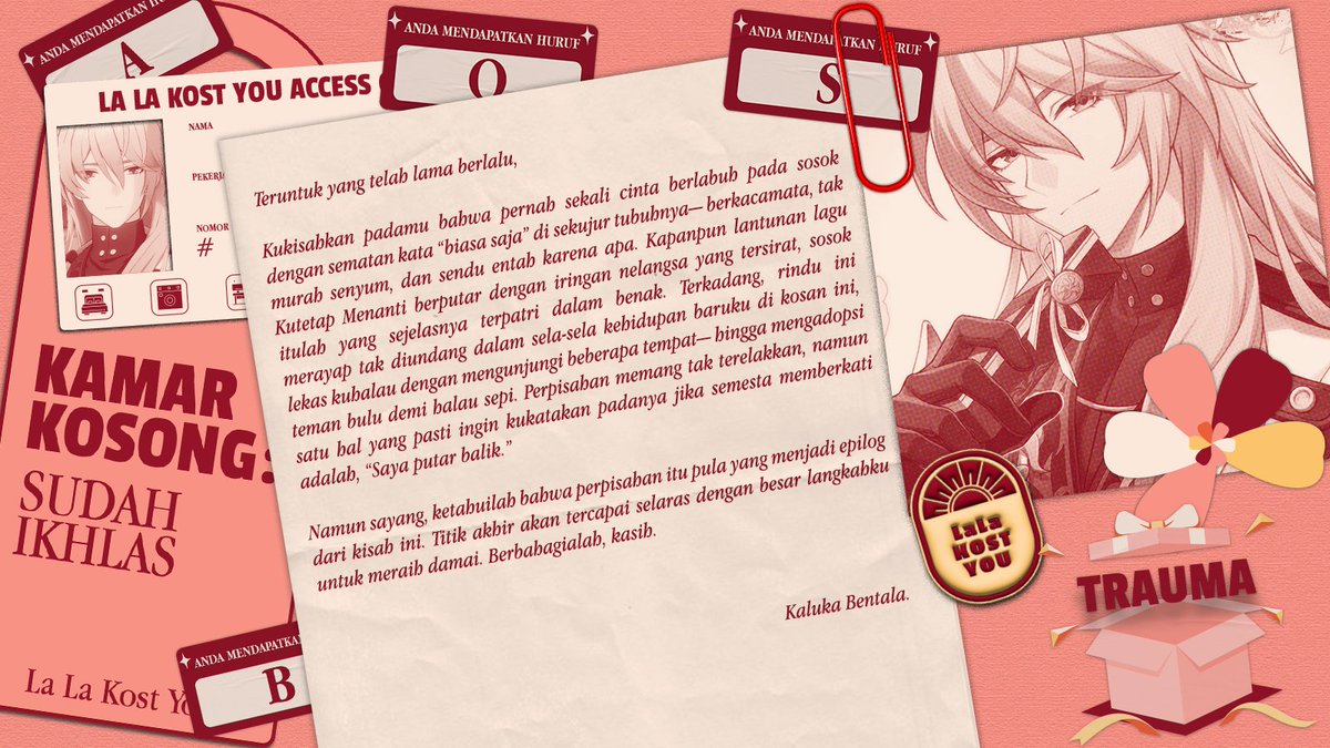 L02KALUKA's tweet photo. Pintaku, tak lagi jumpa dalam kubikal nestapa. Sebab aku, nama, kelak hidup sebebasnya surai tanpa tangis yang berderai, dengan kamu yang tak lagi nyata dalam bentala. https://t.co/znPNb7tZwJ